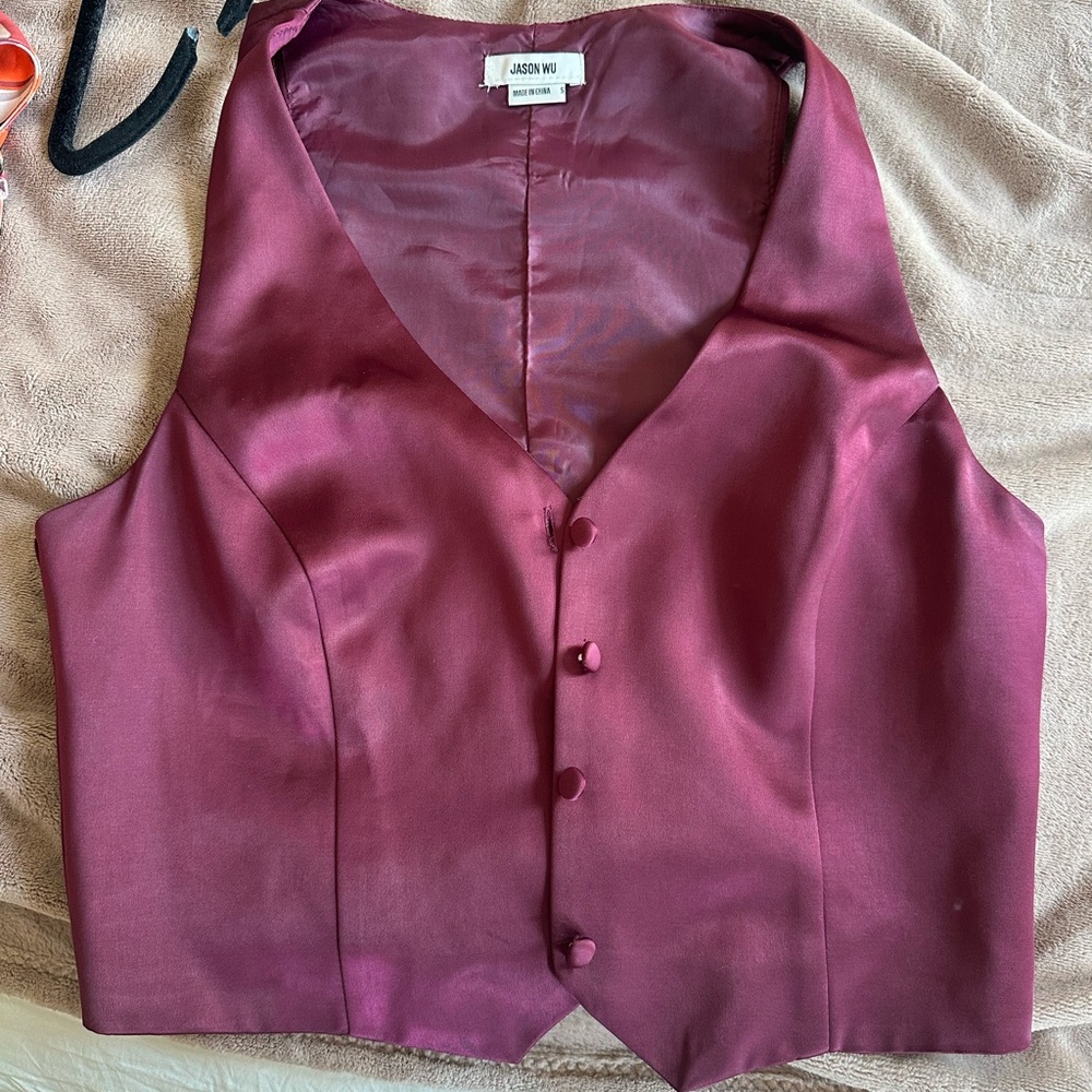 Jason Wu Burgundy Crop Top